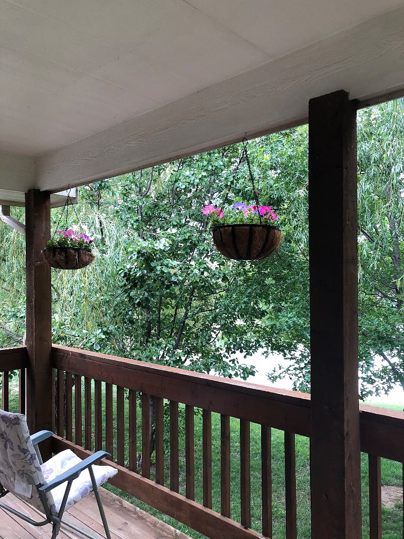 Back deck for morning coffee or wine in the evening.
