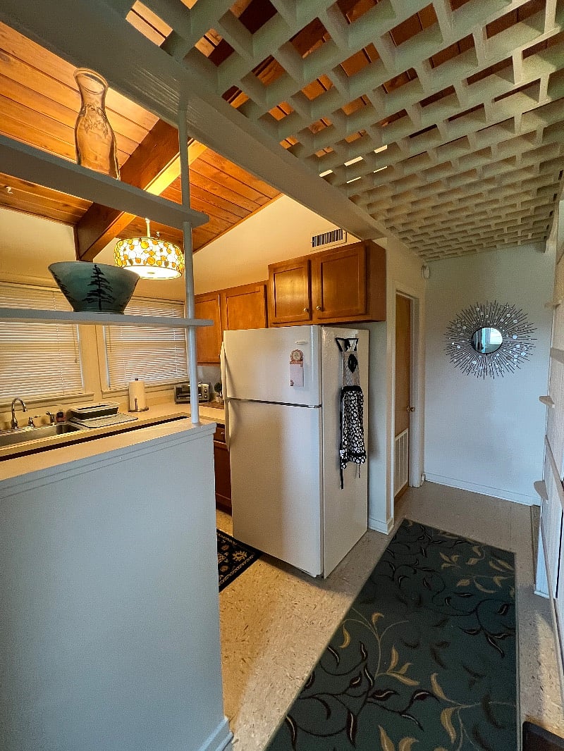 View into kitchen from front hall.
