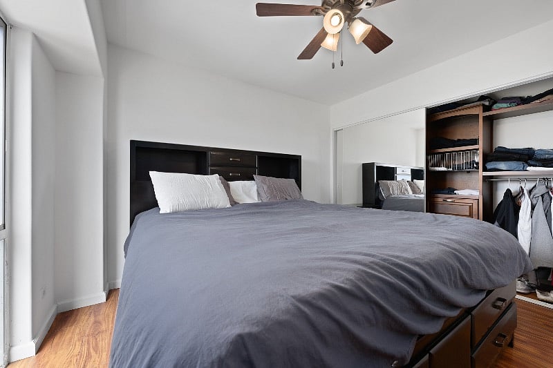 King Bed and built in closet