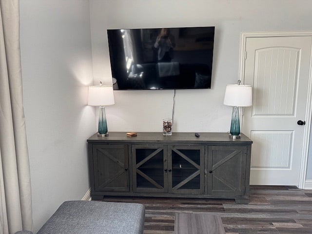 Living Room Console and TV