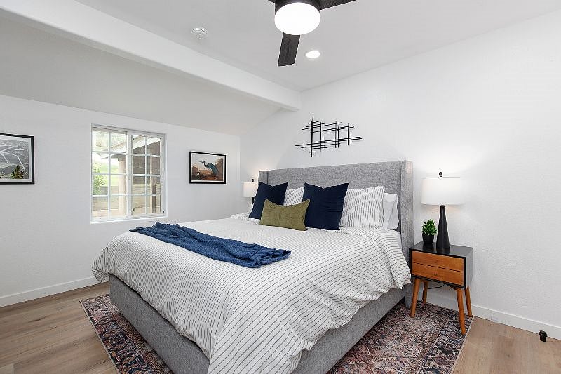 Master Bedroom with a King size bed and attached bathroom