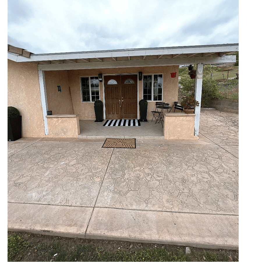 front entrance to the home.
