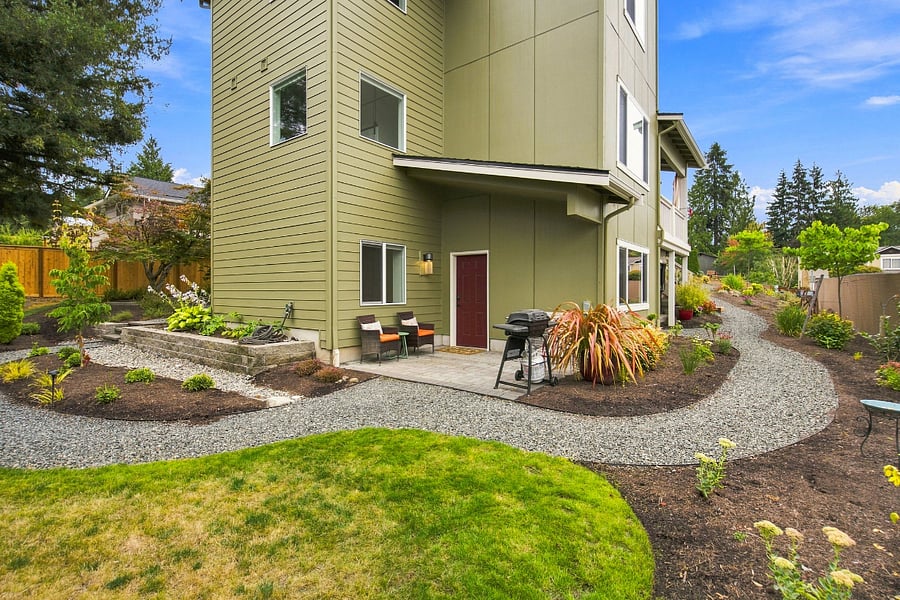 Welcoming entrance into your abode, complete with a gas barbeque and sitting area to rest and relax, take in the sunset.