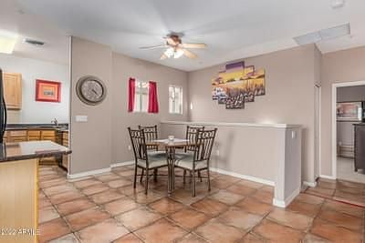 Separate dining area