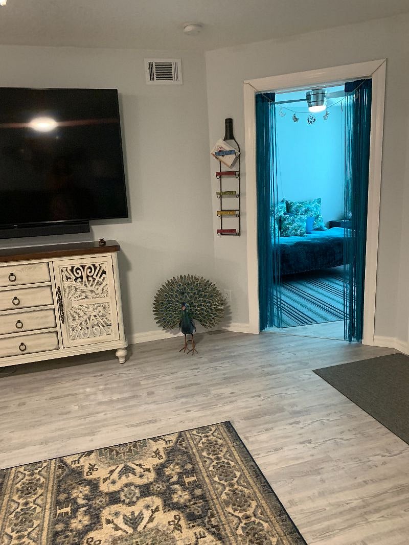 Doorway to 2nd Bedroom - has a Futon and wall-to-wall closet