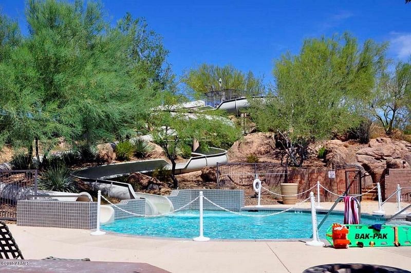 In the summer months, the water slides are open!  You can also get access to heated community lap pools, if you wish!
