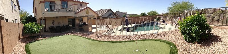 Practice your putting on our professionally-designed putting green.