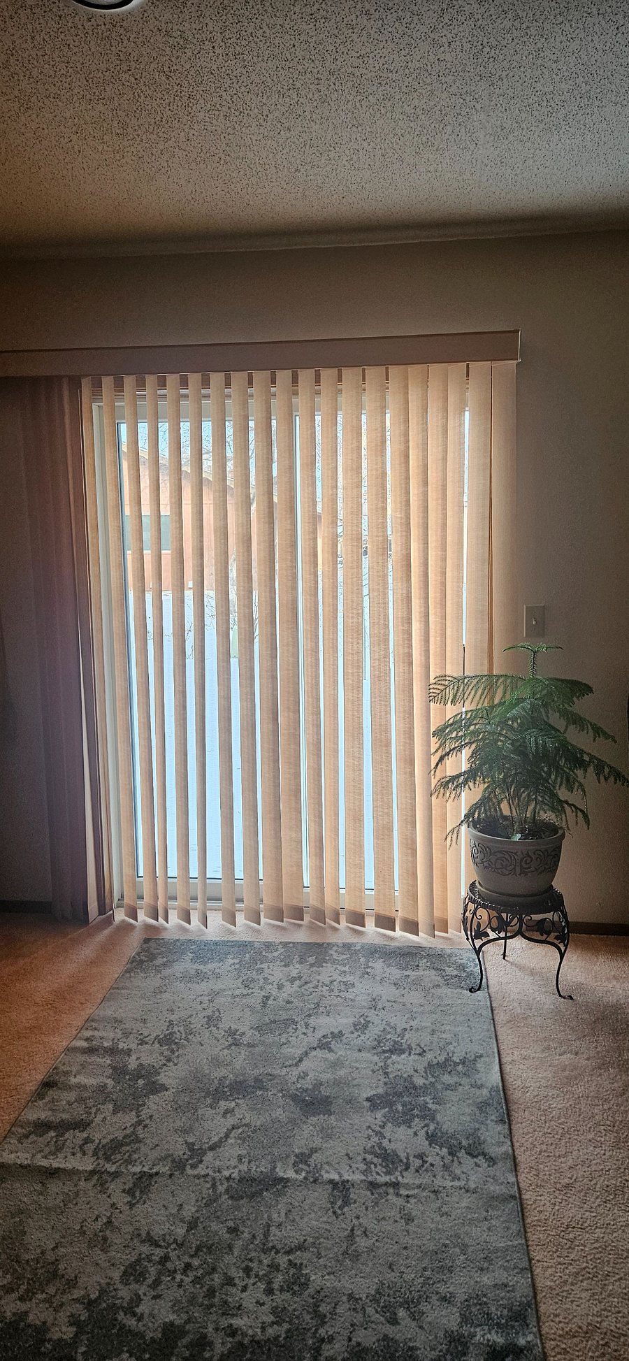 Lower level bedroom sliding door to patio