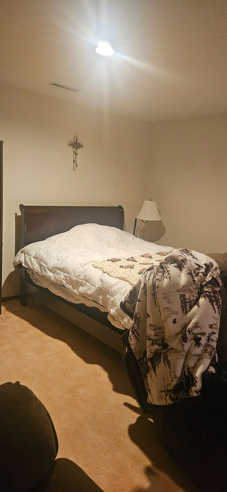 Queen bed lower level