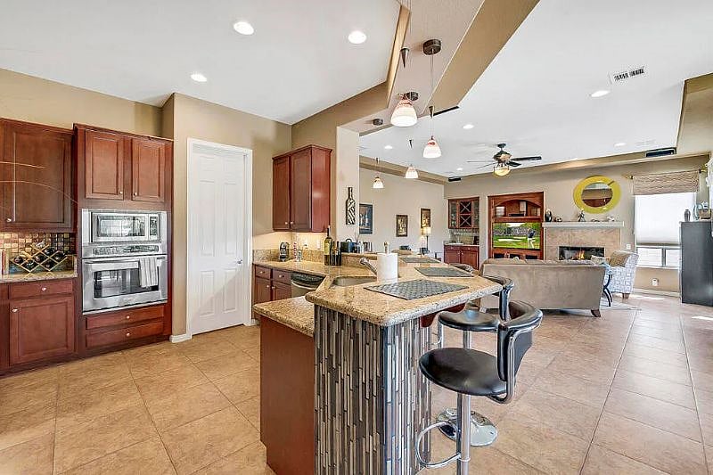 kitchen with bar