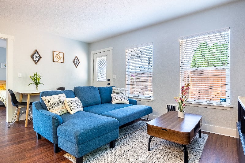 Pullout sleeper sectional sofa.