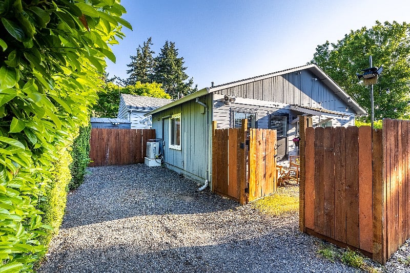 Private parking for 1 vehicle and entrance to cottage.