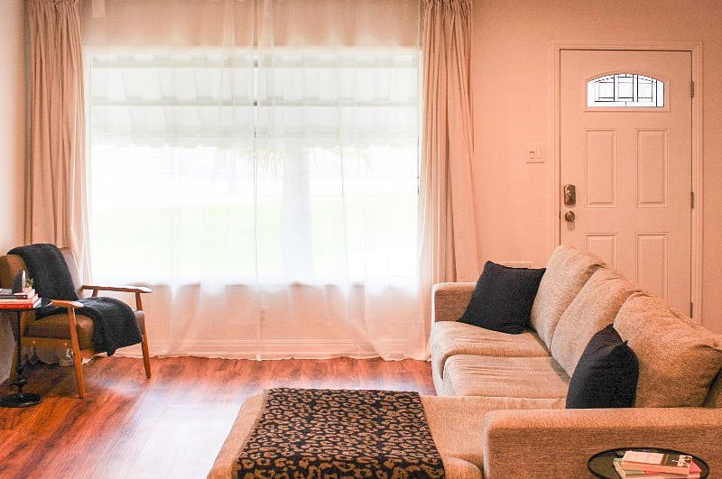 Large, bright and spacious living room.
