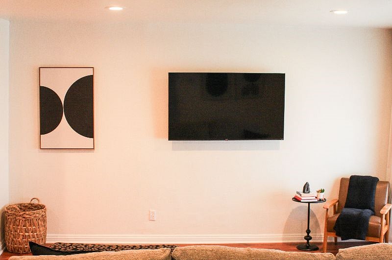 60 inch smart TV in living room.