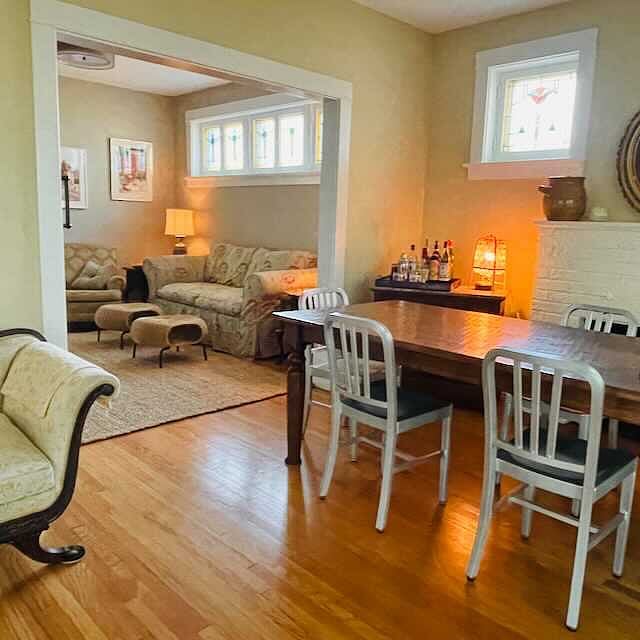 Reverse view of Dining Room and Living Room