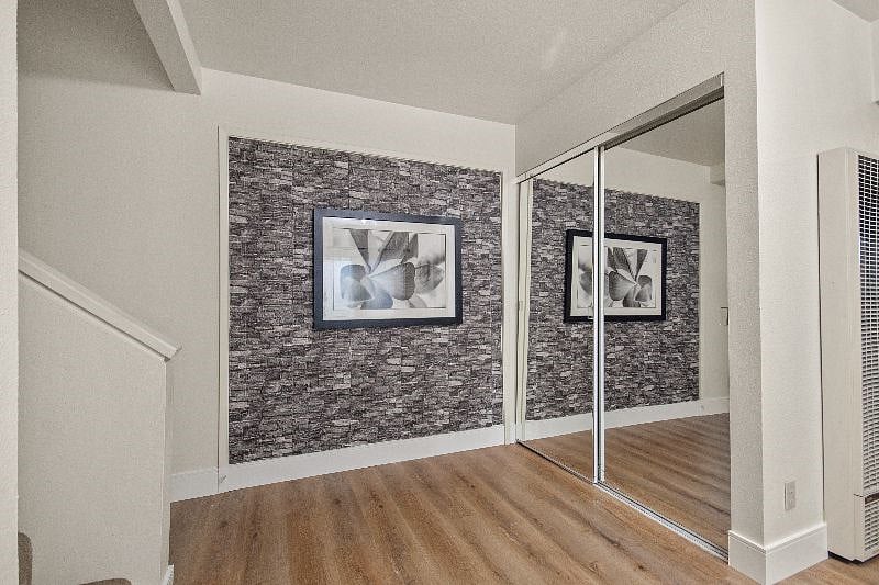 full size laundry behind glass doors