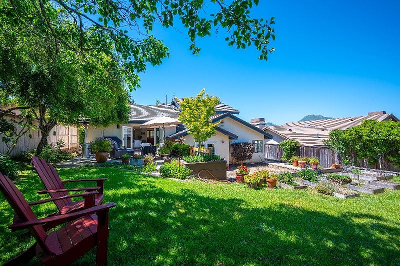 Another view of the large backyard.