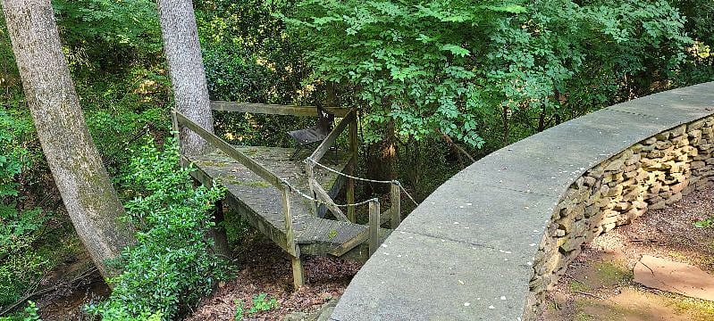 "perchula" for viewing the creek.