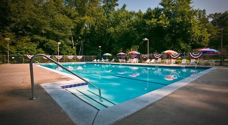 Neighborhood pool.  Just down the end of the block.