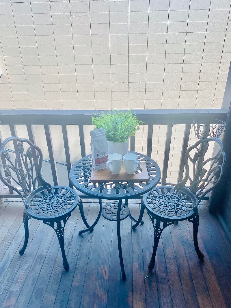 private patio to enjoy your morning coffee