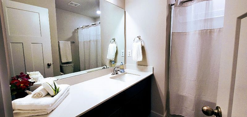 This is your private bathroom! Clean towels and wash-cloths are provided during your stay as well as a hair drying and common toiletries. Missing anything? Just ask and I'll get it for you!