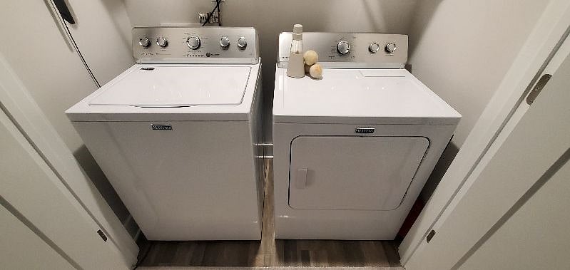 Maytag washer and dryer on second floor for all your laundry needs!