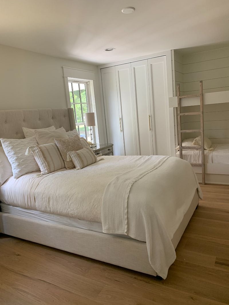 Suite #2 has a King bed and built in bunk beds with en suite bathroom with double sinks