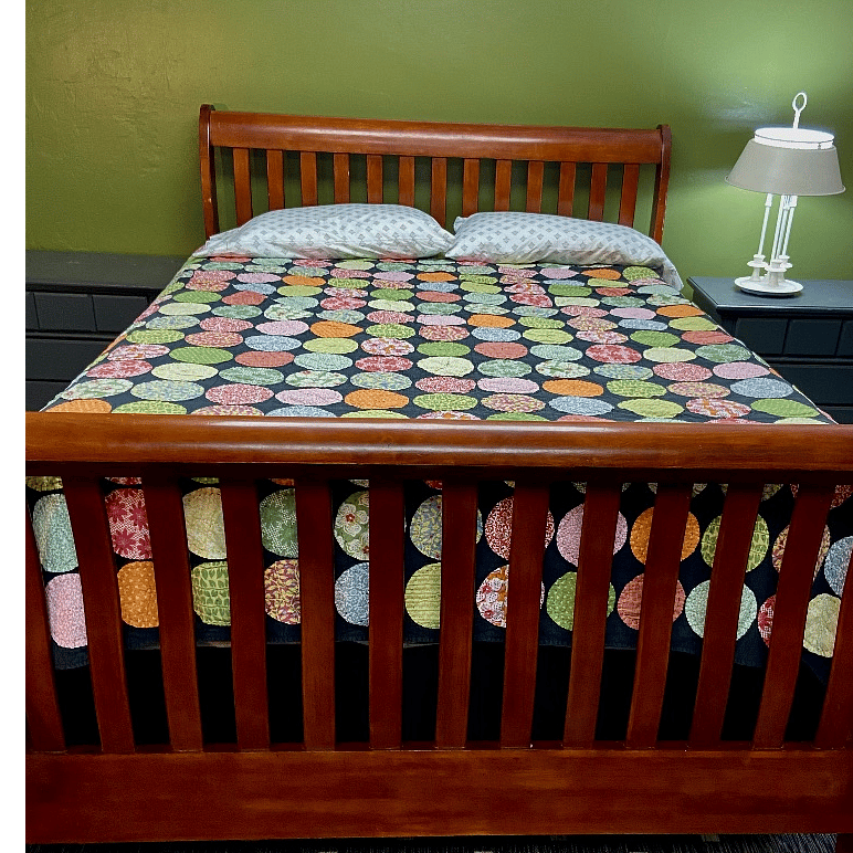 Queen Sized bed with high quality mattress.