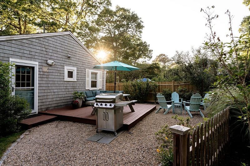 Deck, Grill and Seating area