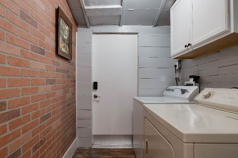 Washer and dryer in unit area
