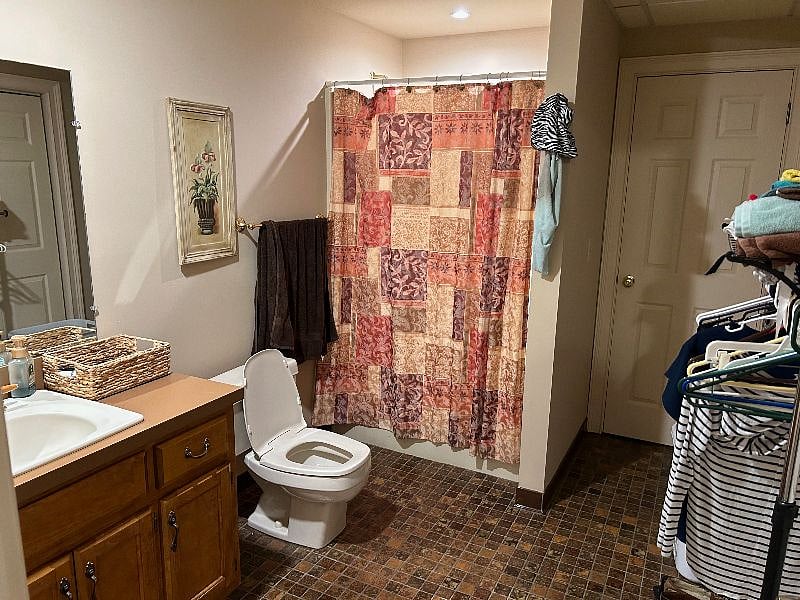 Bathroom and shower.