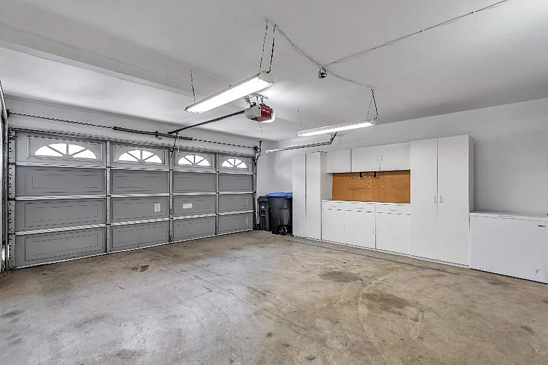 Spacious 2 car garage with ample storage options