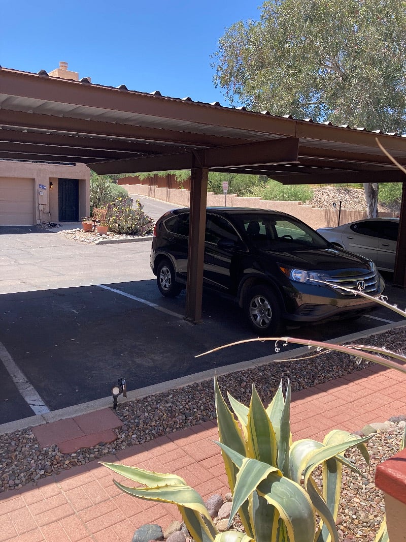 your own parking space steps from the front door 