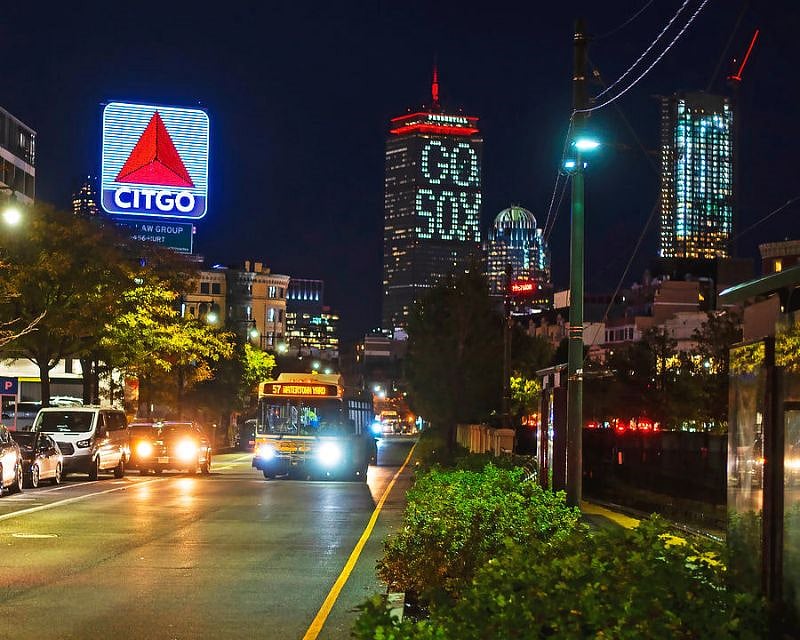 Beacon St, Brookline.
Walk to Fenway Park.