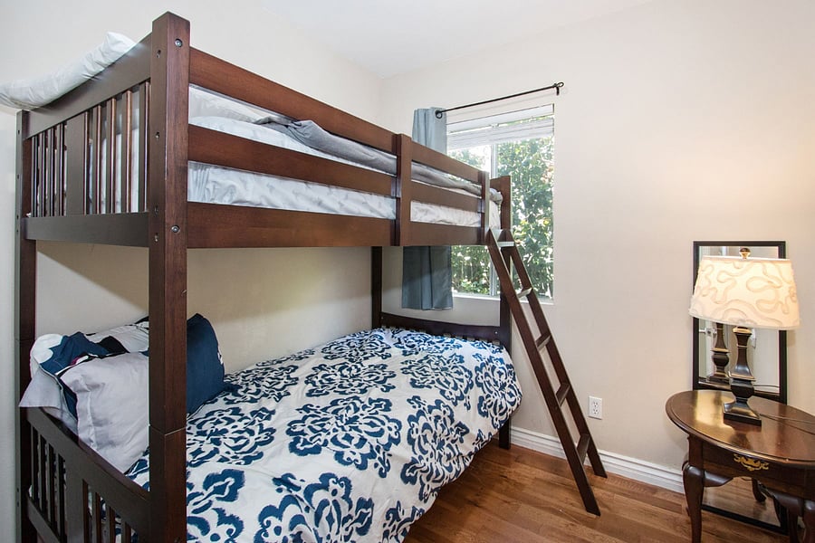 Bedroom #5, 2 bunk beds that are twin sized. Next to bathroom #2.