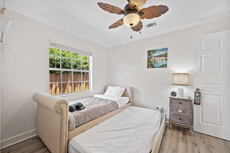 Bedroom 2 provides a secondary pullout bed as needed