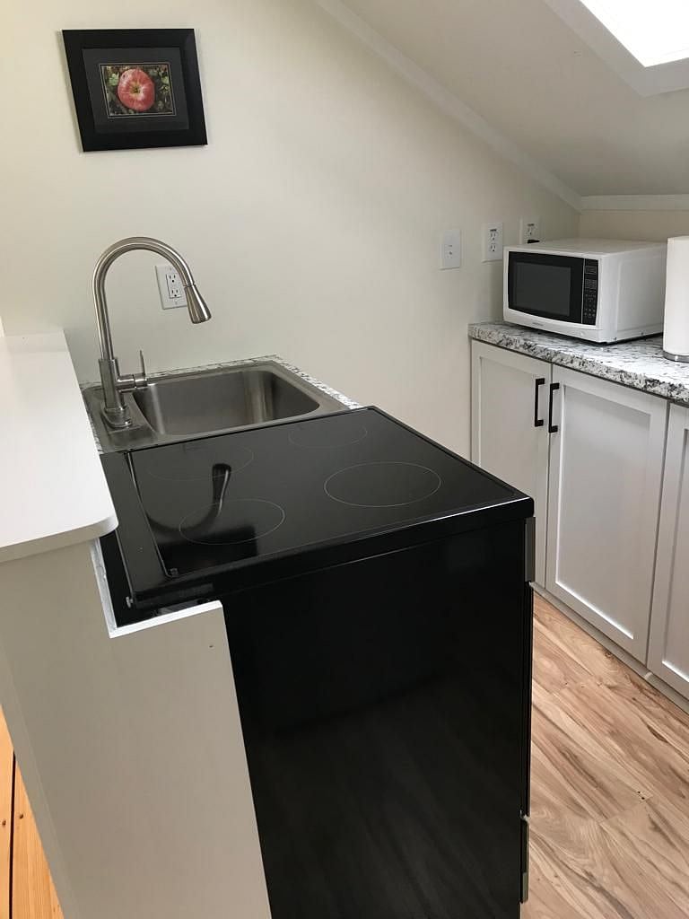 small but full, well appointed kitchen. new convection oven.