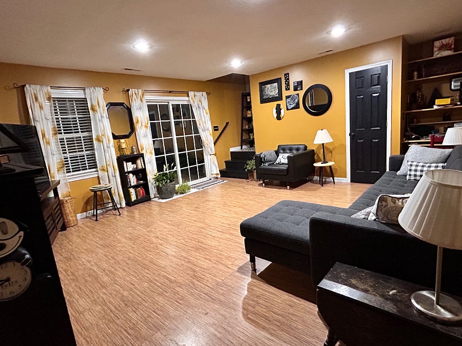 Downstairs den