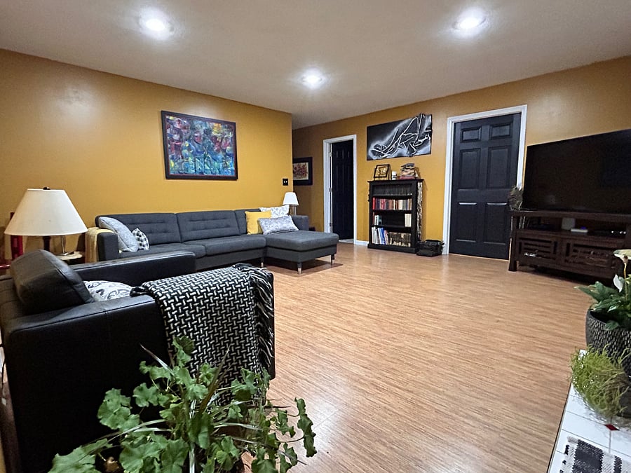 Downstairs den