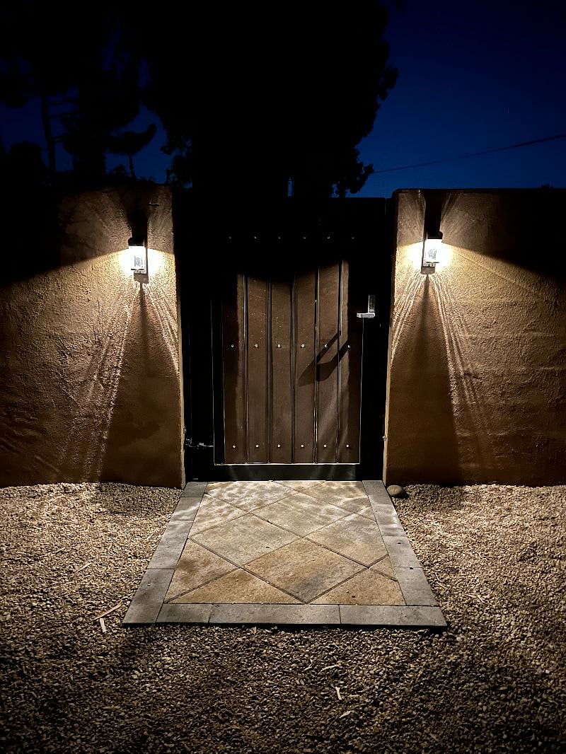 Well lit entry to property

