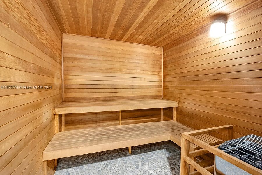 Sauna is great for heat therapy! Located in the Spa room across from the gym on the 6th floor.