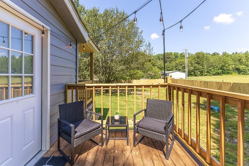 Our uncovered, side patio is a great way to wake up and enjoy a cup of coffee! You can soak up a little sunshine too! 