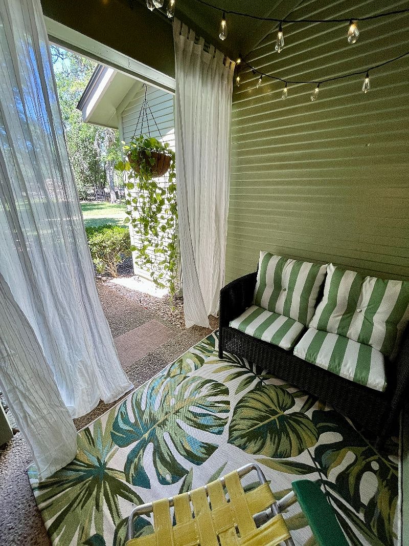 Front porch area, perfect for morning coffee.