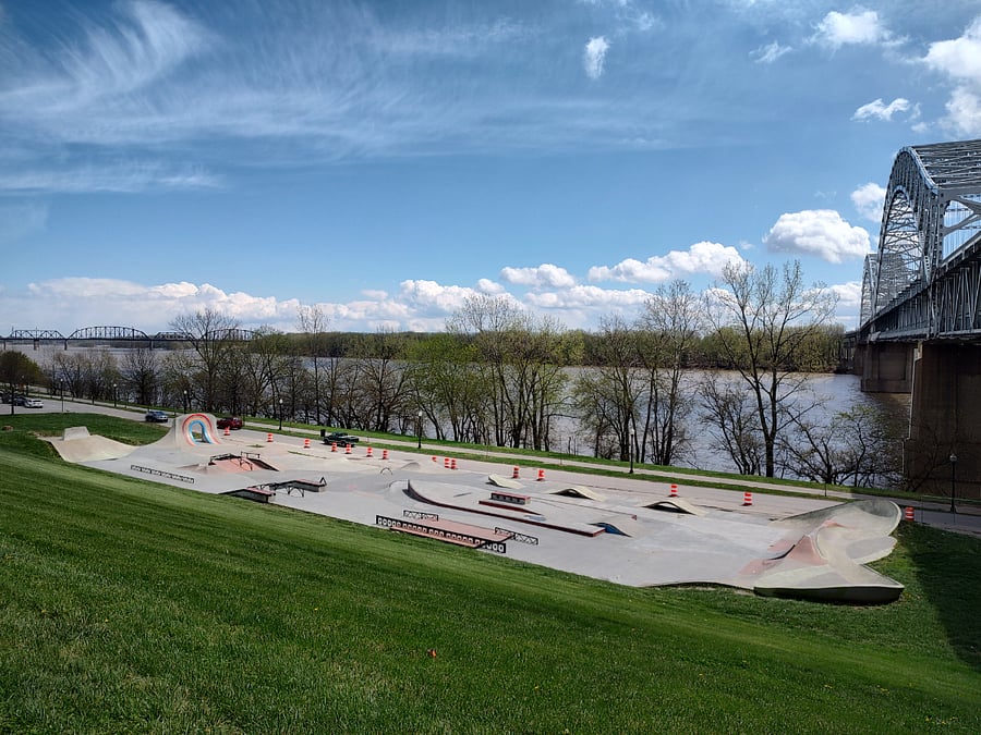 Skatepark along the Ohio River Greenway, approximately 1 mile from the unit.