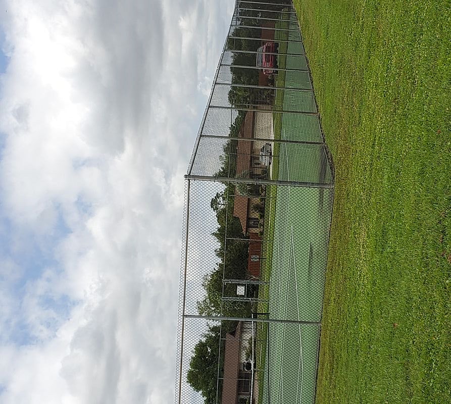 Community tennis court.