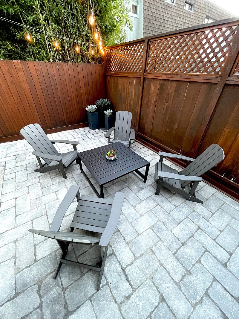 Your beautiful private backyard with seating.