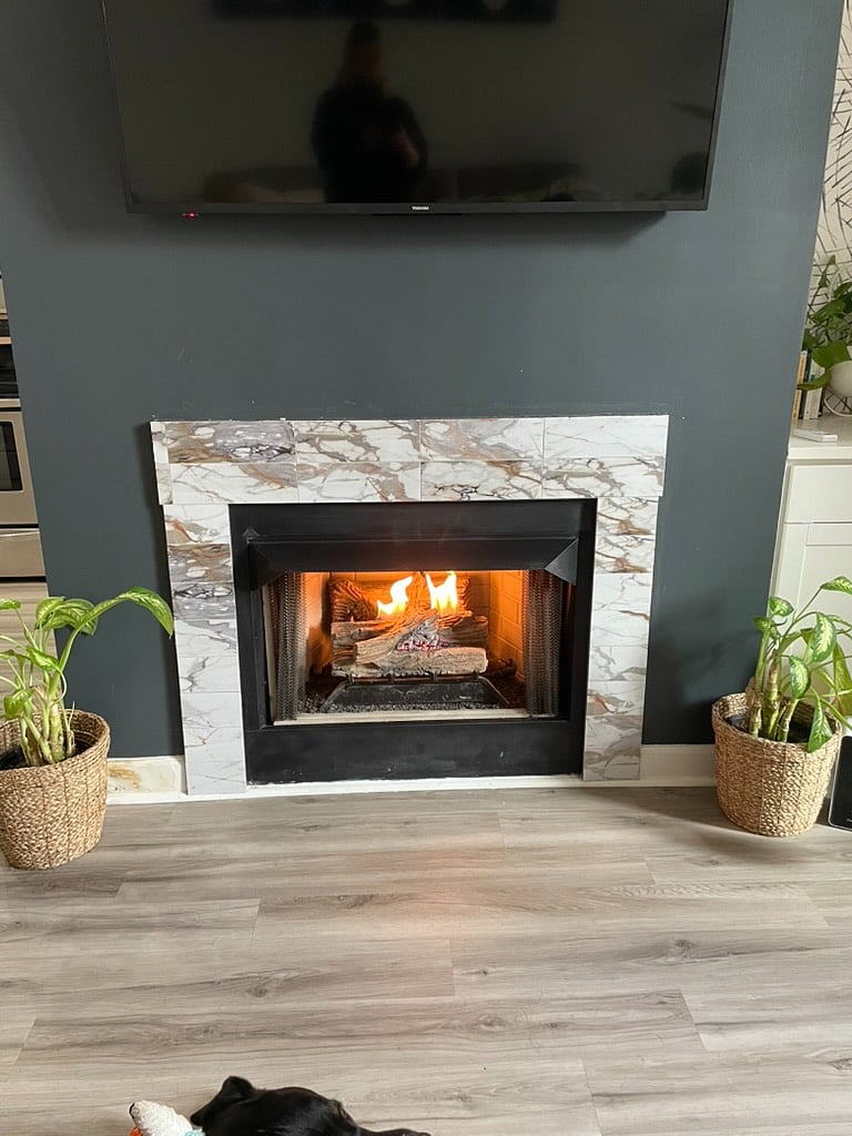 working fireplace
