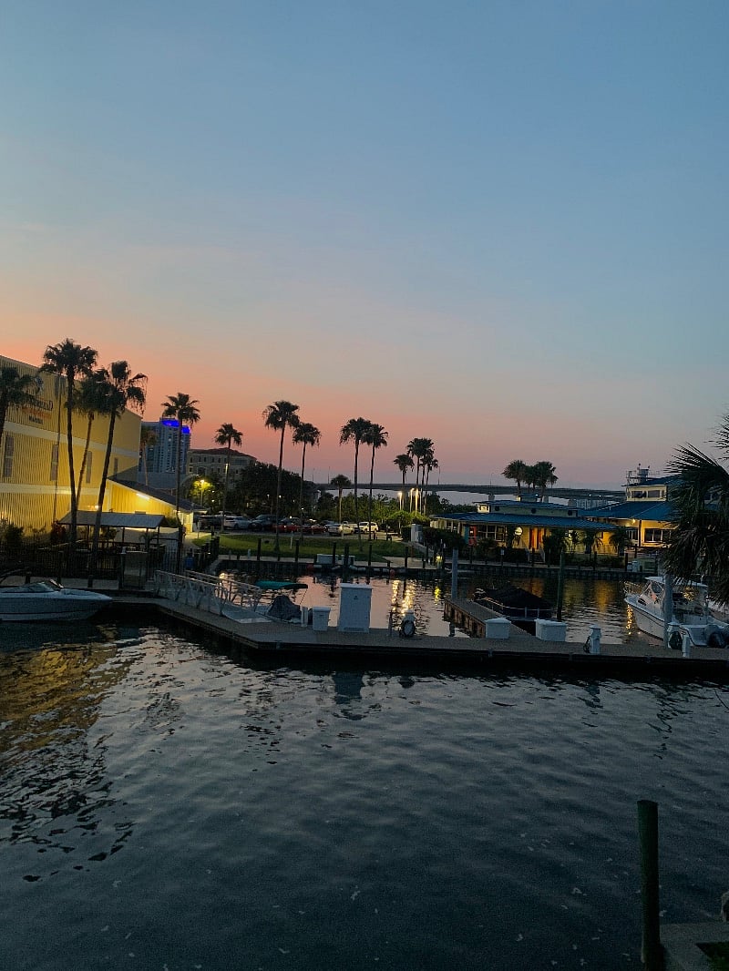 The evening view off the deck