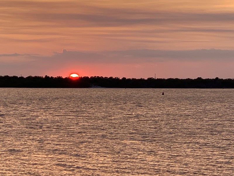 Sunset from the other side of the river