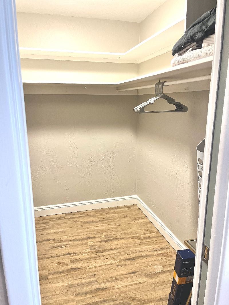 HUGE walk-in closet. Space for luggage, clothes, and anything you might need for your stay.